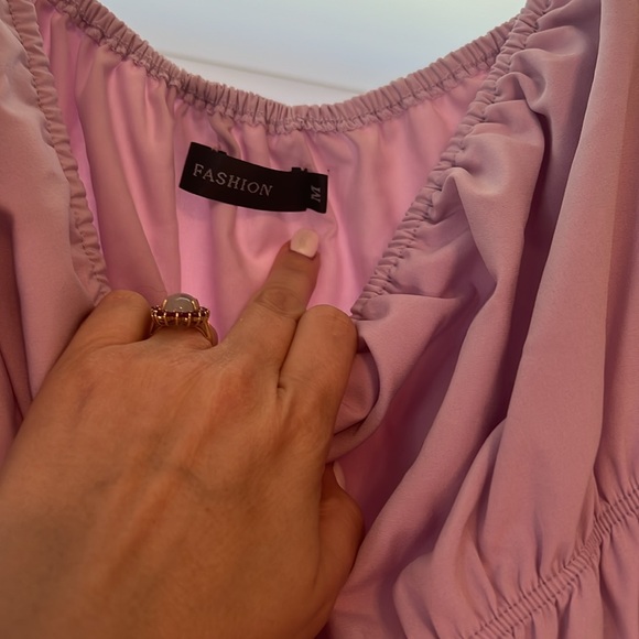 SYZRI Women's Summer Puff Sleeve Off Shoulder dress - Picture 8 of 12